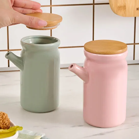 Karaca Portobello Bambu Kapaklı Yağlık ve Sirkelik