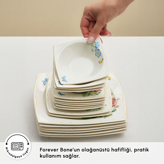 Karaca Forever Bone Velora 26 Parça 6 Kişilik Kahvaltı Takımı