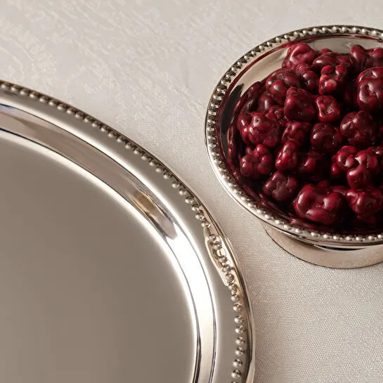 Karaca Home Fiora Kahve İkram ve Sunum Tepsisi Silver