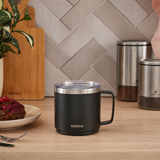 Karaca Thermal Çelik Mug 420 ml Siyah