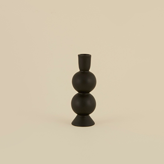 Karaca Home Enna Şamdan Siyah 6x6x17,5 cm