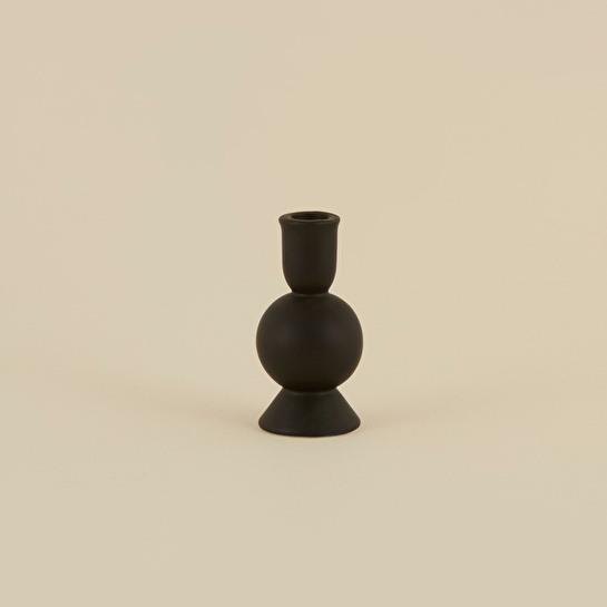 Karaca Home Enna Şamdan Siyah 6,5x6,5x13 cm