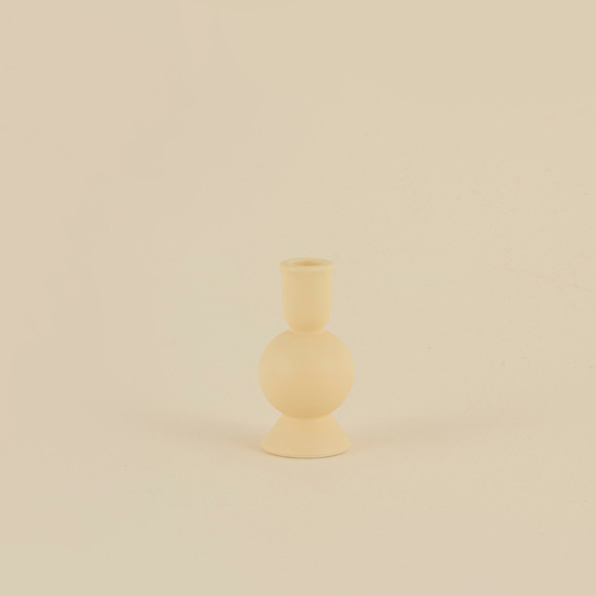 Karaca Home Enna Şamdan Bej 6,5x6,5x13 cm