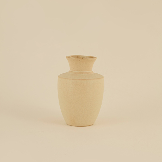 Karaca Home Enna Vazo Bej 14,5x14,5x22 cm