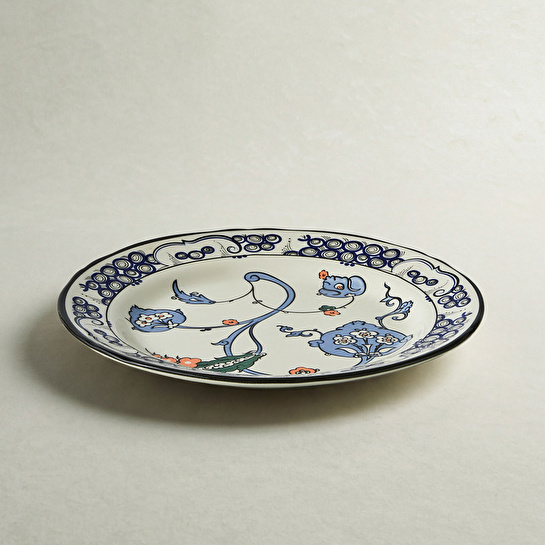 Karaca x Ömür Akkor İznik Hatai Servis Tabağı 26 cm