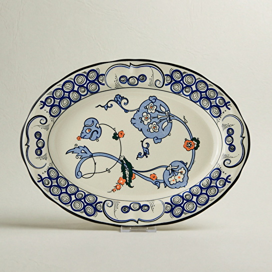 Karaca x Ömür Akkor İznik Hatai Kayık Tabak 30 cm