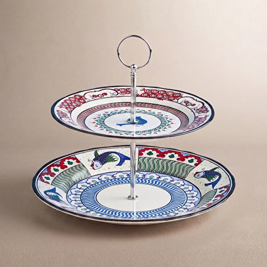Karaca x Ömür Akkor İznik Katlı Kurabiyelik 26 cm