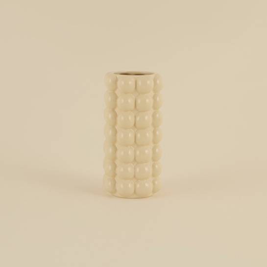 Karaca Home Rocco Silindir Vazo Bej 9,3 x 9,3 x 18 cm