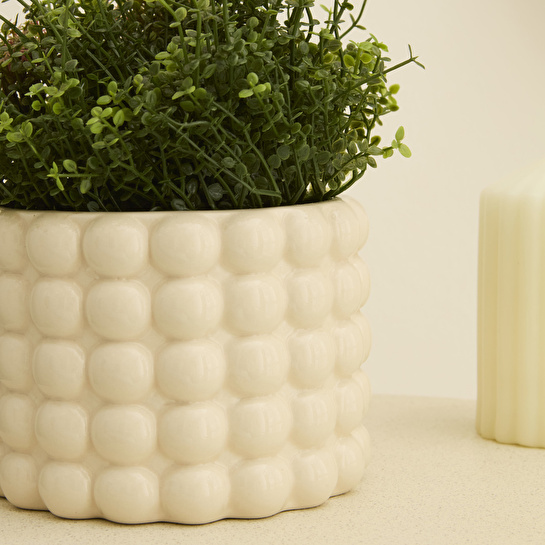 Karaca Home Rocco Saksı Bej 15x15x11 cm