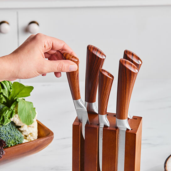 Karaca Formal 6 Parça Standlı Bıçak Seti Wood