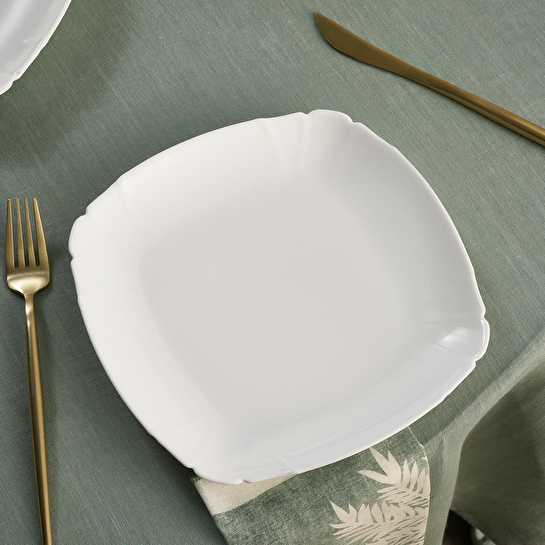 Karaca Tonny 6 Parça Opal Pasta Takımı Beyaz 19 cm