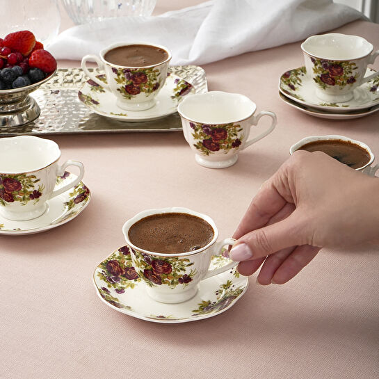 Karaca Asuman 6 Kişilik Kahve Fincan Takımı 80 ml