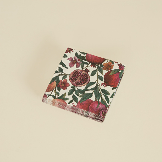 Karaca Home Bellis 20'li Nar Desenli Kağıt Peçete 33x33 cm Bordo