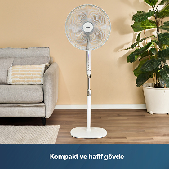 Homend Fanomen 9010h Hız ve Açı Ayarlı Döner Başlıklı Ayaklı Vantilatör 55W