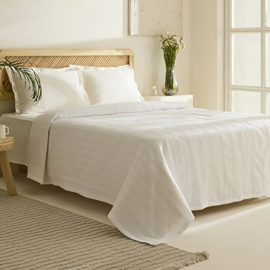 Karaca Home Verona %100 Pamuk Çift Kişilik Pike Beyaz