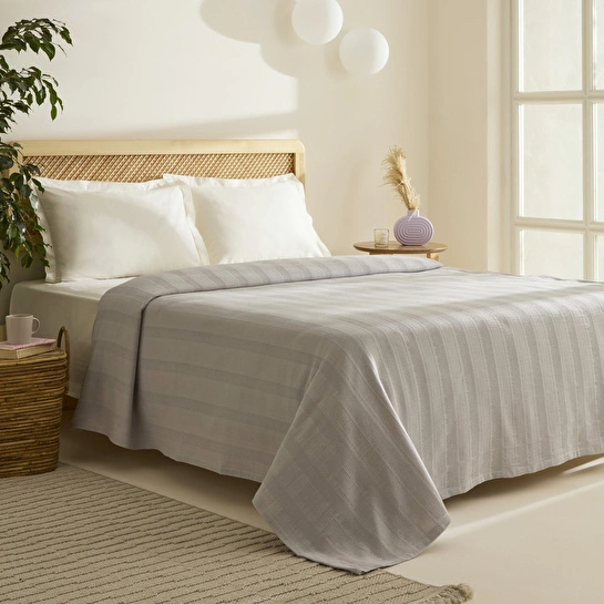 Karaca Home Verona %100 Pamuk Çift Kişilik Pike Taş