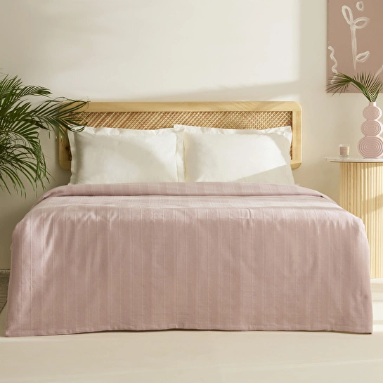 Karaca Home Verona %100 Pamuk Çift Kişilik Pike Pudra