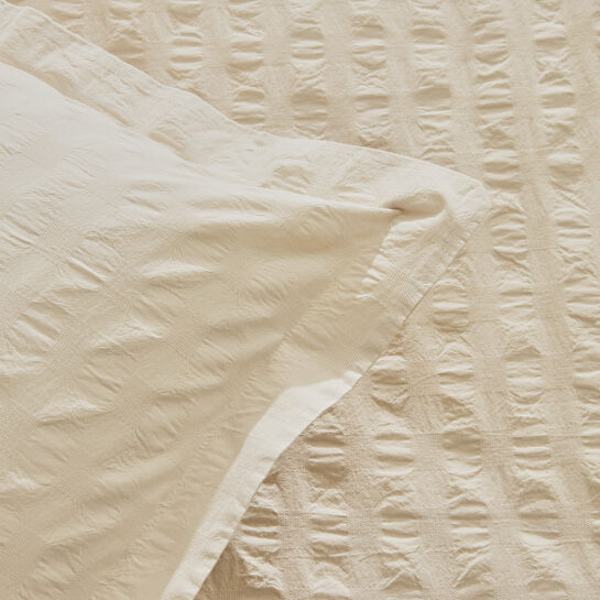 Karaca Home Perla Gofre %100 Pamuk Çift Kişilik Nevresim Takımı Bej