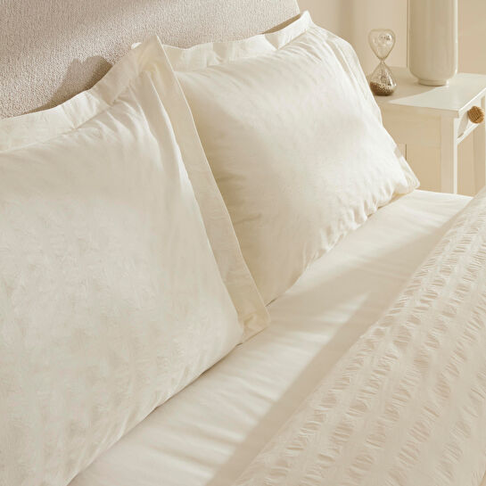 Karaca Home Perla Gofre %100 Pamuk Çift Kişilik Nevresim Takımı Beyaz