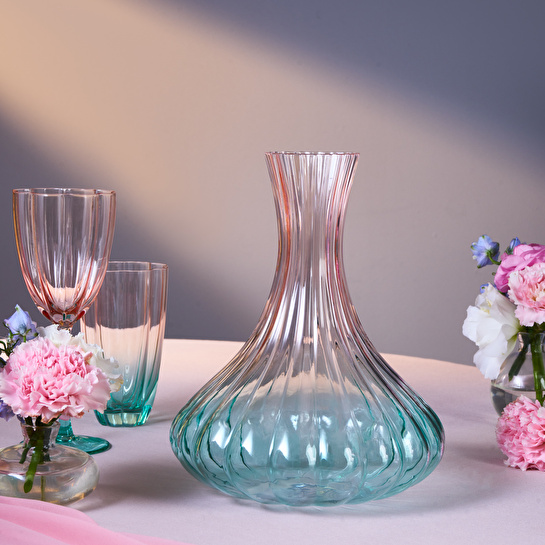 Karaca Judith 25 Parça Bardak Kadeh ve Karaf Seti Renkli