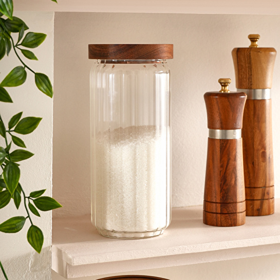 Karaca Mova Akasya Çizgili Saklama Kabı 1100 Ml