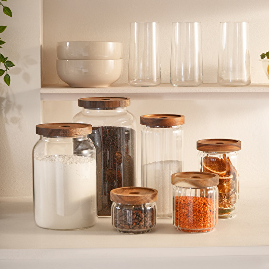 Karaca Mova Akasya Çizgili Saklama Kabı 360 ML