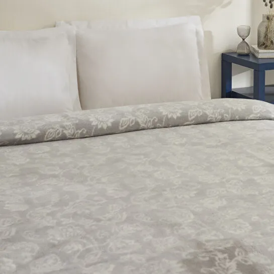 Karaca Home Glorinda Çift Kişilik Akrilik Battaniye Açık Gri