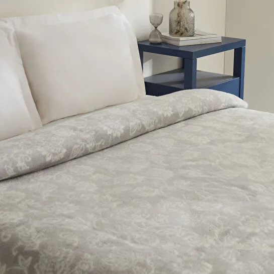 Karaca Home Glorinda Çift Kişilik Akrilik Battaniye Açık Gri