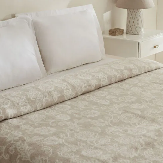 Karaca Home Glorinda Çift Kişilik Akrilik Battaniye Açık Kahve