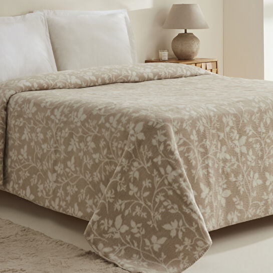 Karaca Home Cintia Çift Kişilik Akrilik Battaniye Sütlü Kahve