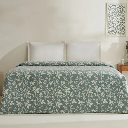Karaca Home Cintia Çift Kişilik Akrilik Battaniye Koyu Mint