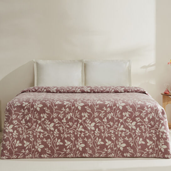 Karaca Home Cinta Çift Kişilik Akrilik Battaniye Mürdüm