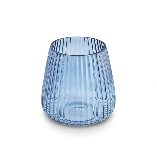 Karaca Home Boris Cam Vazo Mavi 18x18x25 cm