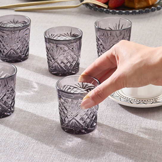 Karaca Melodia 6'lı Kahve Yanı Bardağı Antrasit 100 ml