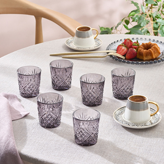 Karaca Melodia 6'lı Kahve Yanı Bardağı Antrasit 100 ml