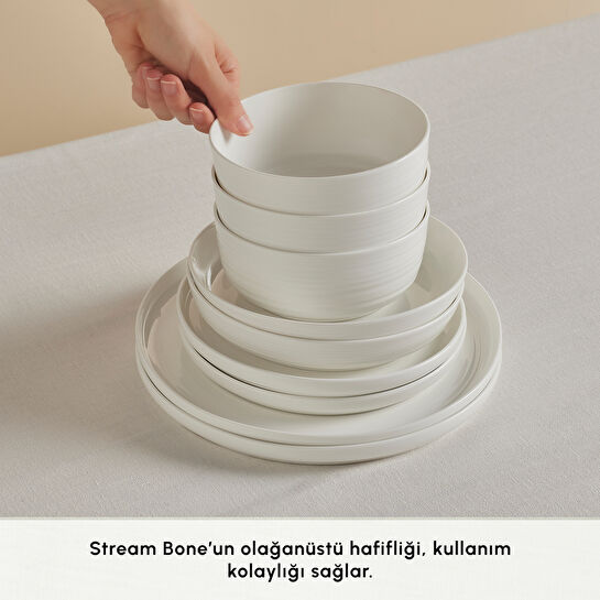 Karaca Stream Bone Blair 24 Parça 6 Kişilik Yemek Takımı