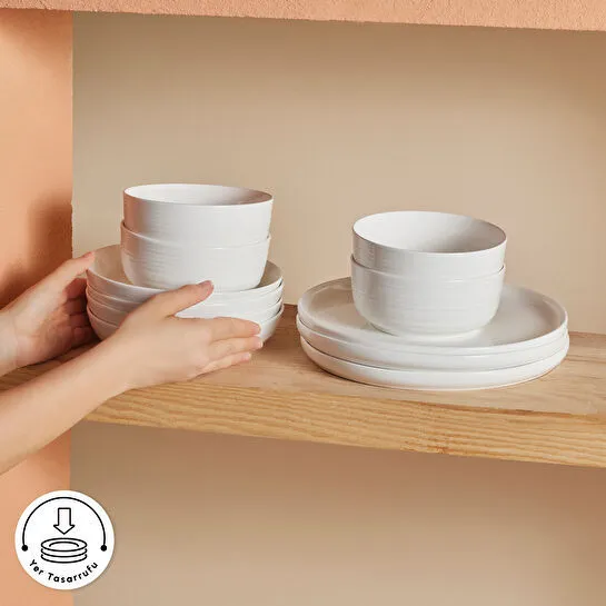 Karaca Stream Bone Blair 24 Parça 6 Kişilik Yemek Takımı