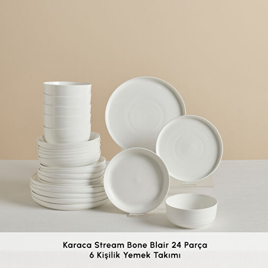 Karaca Stream Bone Blair 24 Parça 6 Kişilik Yemek Takımı