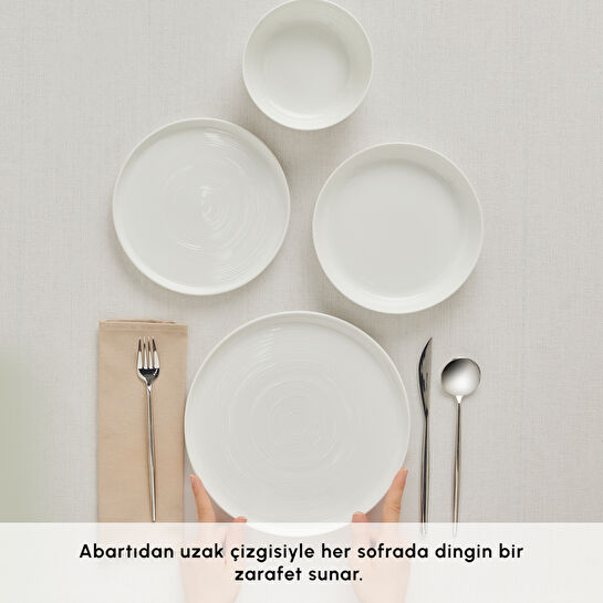 Karaca Stream Bone Blair 24 Parça 6 Kişilik Yemek Takımı