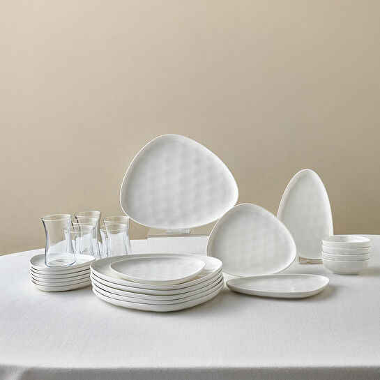 Karaca Forever Bone Orla 26 Parça 6 Kişilik Kahvaltı Takımı