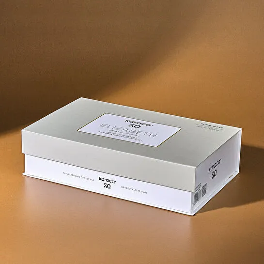Karaca Royal Bone Elizabeth 6 Kişilik Kahve Fincan Takımı 90 Ml