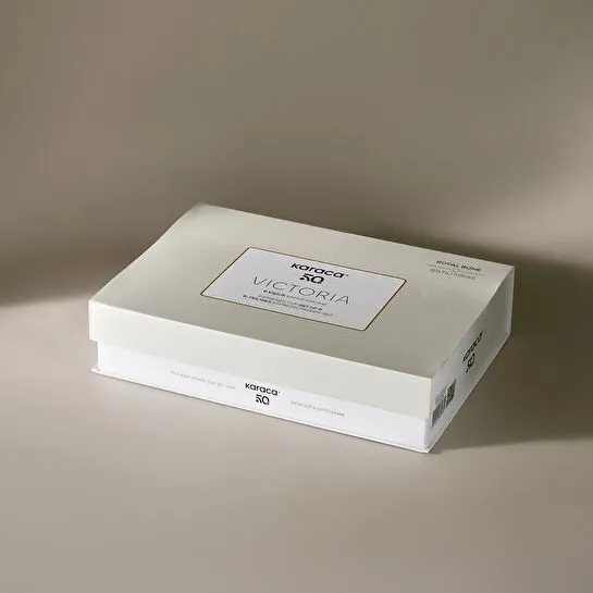 Karaca Royal Bone Victoria 6 Kişilik Kahve Fincan Takımı 90 ml