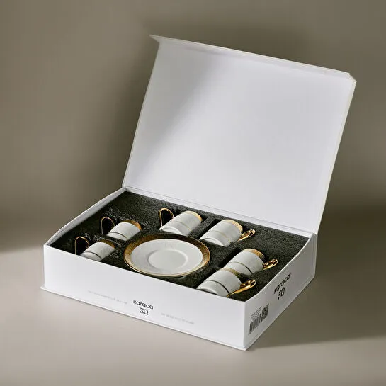 Karaca Royal Bone Victoria 6 Kişilik Kahve Fincan Takımı 90 ml