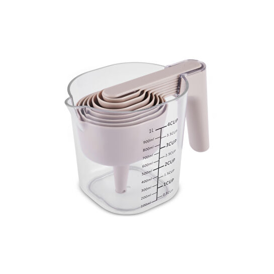 Karaca Ekin Hazneli Ölçü Kabı & Kaşığı Seti