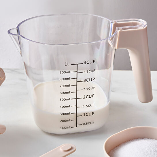 Karaca Ekin Hazneli Ölçü Kabı & Kaşığı Seti