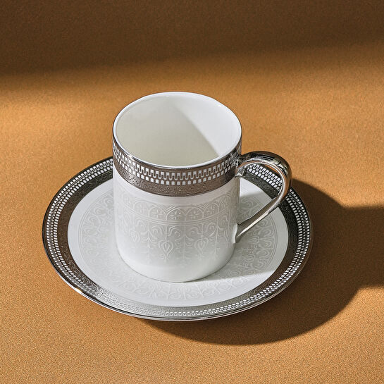 Karaca Royal Bone Kate 6 Kişilik Kahve Fincan Takımı 90 Ml