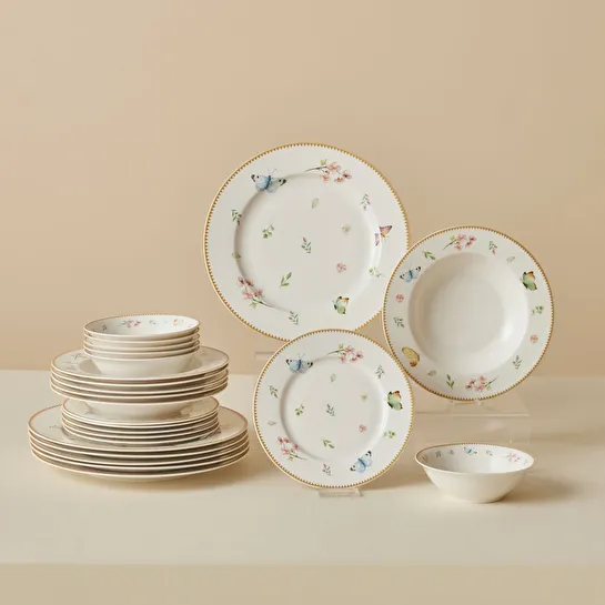 Karaca Forever Bone Fly 24 Parça 6 Kişilik Yemek Takımı