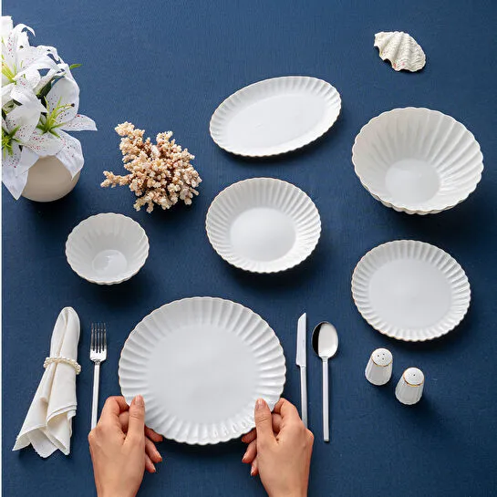 Emsan Perla Fine Bone 53 Parça 12 Kişilik Yemek Takımı