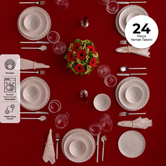 Emsan Arina 24 Parça 6 Kişilik Yemek Takımı