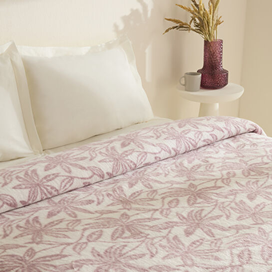 Karaca Home Layla Çift Kişilik Akrilik Battaniye Mürdüm